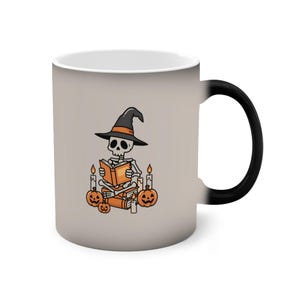 Happy Halloween Skeleton with Pumpkins Mug | Color Changing 11oz