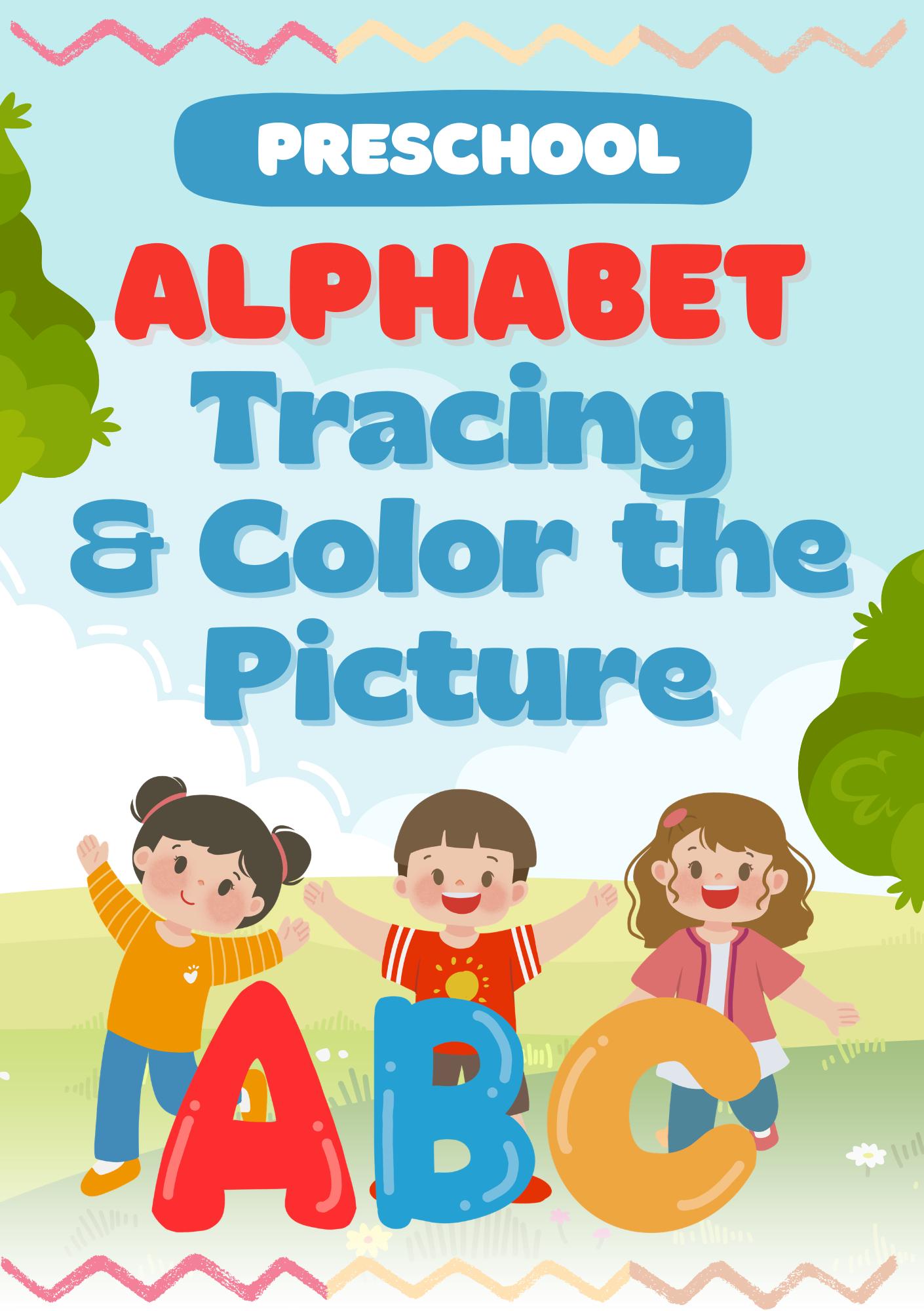 Alphabet Tracing & Coloring Worksheets for Kids | Printable PDF ...