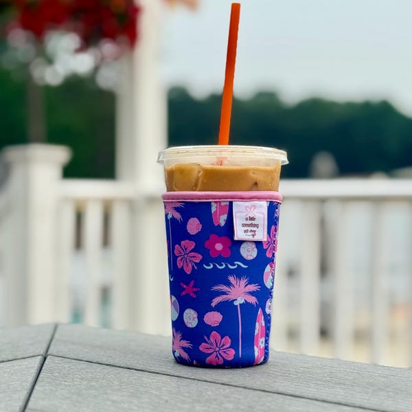 Surfer Girl Coffee Sleeve – Medium (22–24 oz)