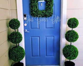 Luxury Boxwood Wreath | Round or Square Front Door Greenery Year Round Home Decor