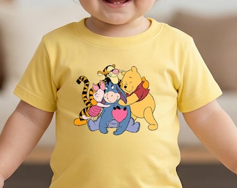 Winnie The Pooh Bodysuit, Pooh Eeyore Piglet Tigger Tee, Pooh Bear and Friends Sweatshirt