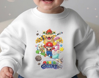 Super Mario Galaxy Bodysuit, Mario Bros Infant Shirt, Toddler Sweatshirt
