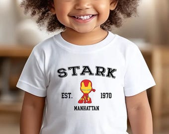 Body de bebé de Iron Man, camiseta de bebé de Tony Stark, sudadera de superhéroes del MCU, camisetas de bebé de Marvel