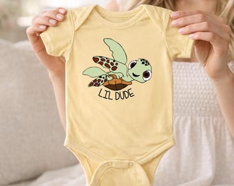 Lil Dude Infant Shirts, Little Turtle Bodysuits, Baby Turtle Sweatshirts