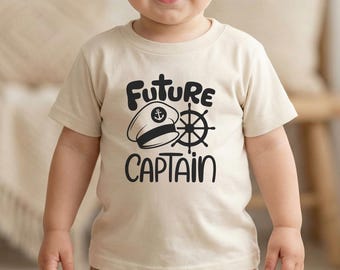 Body de futuro capitán, camiseta de marinero para bebé, sudadera náutica para niño pequeño