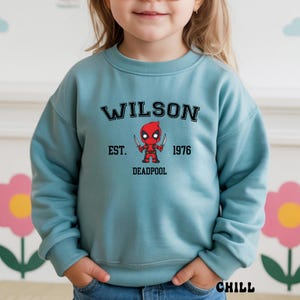 Little Deadpool Bodysuit, Wade Wilson Infant Tee, MCU Superhero Sweatshirt, Baby Marvel Shirts image 4