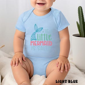 Body de La Sirenita es Salada, Camisetas de Sirena para Bebés, Sudadera para Niños Pequeños imagen 5