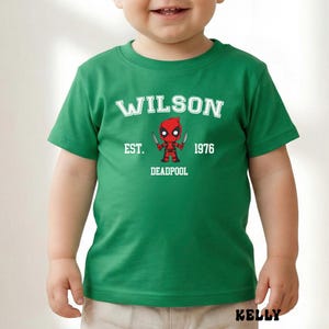 Little Deadpool Bodysuit, Wade Wilson Infant Tee, MCU Superhero Sweatshirt, Baby Marvel Shirts image 14