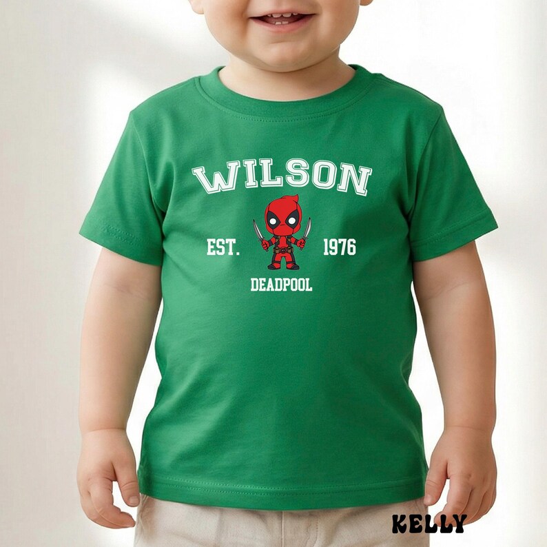 Little Deadpool Bodysuit, Wade Wilson Infant Tee, MCU Superhero Sweatshirt, Baby Marvel Shirts image 14