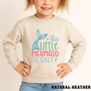 Body de La Sirenita es Salada, Camisetas de Sirena para Bebés, Sudadera para Niños Pequeños imagen 12