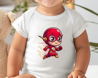 Baby Flash Bodysuit, Kid Flash Infant Tee, MCU Kid Superheroes Sweatshirt, Baby Marvel Shirts