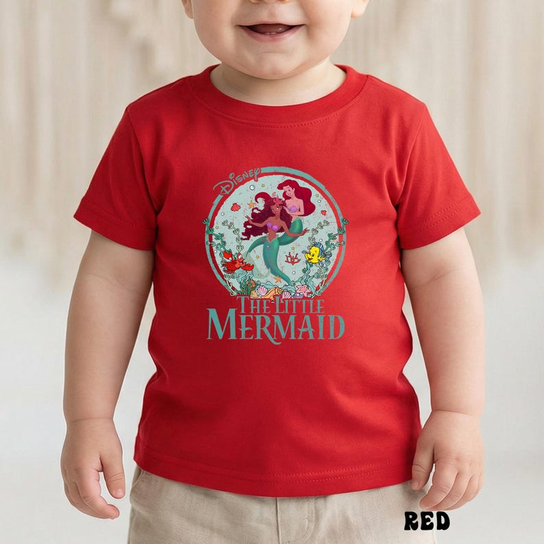Little Mermaid Bodysuit, Ariel Baby Shirts, Toddler Sweatshirt image 17