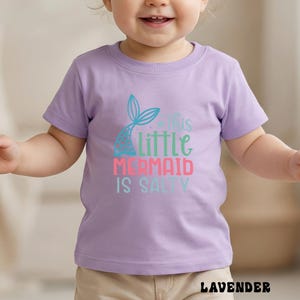Body de La Sirenita es Salada, Camisetas de Sirena para Bebés, Sudadera para Niños Pequeños imagen 7
