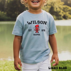 Little Deadpool Bodysuit, Wade Wilson Infant Tee, MCU Superhero Sweatshirt, Baby Marvel Shirts image 6