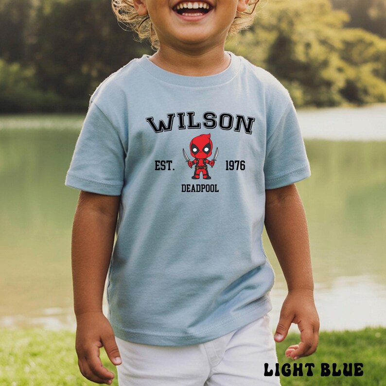 Little Deadpool Bodysuit, Wade Wilson Infant Tee, MCU Superhero Sweatshirt, Baby Marvel Shirts image 6