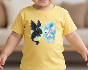 Camisetas de Furia Luminosa y Desdentado para bebés, sudaderas de Dragones para niños pequeños, mono de Furia Luminosa y Nocturna