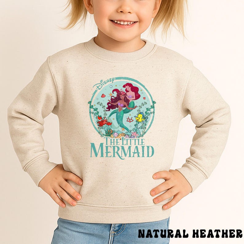 Little Mermaid Bodysuit, Ariel Baby Shirts, Toddler Sweatshirt image 15