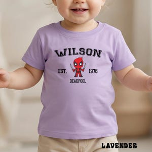 Little Deadpool Bodysuit, Wade Wilson Infant Tee, MCU Superhero Sweatshirt, Baby Marvel Shirts image 5