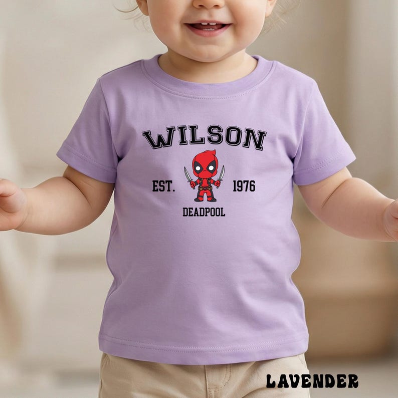 Little Deadpool Bodysuit, Wade Wilson Infant Tee, MCU Superhero Sweatshirt, Baby Marvel Shirts image 5