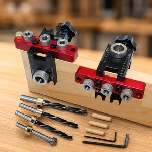 Dübelbohrlehre, verstellbares 3-in-1-Holzbohrset