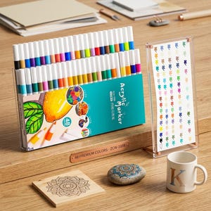 Acrylic Paint Marker Set, Soft Brush Tips, 80 Colors for Crafts (DIY Art)