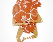 My Heart - Articulated Paper Dolls by Dubrovskaya. Kraft paper, hand painted, MADE TO ORDER.