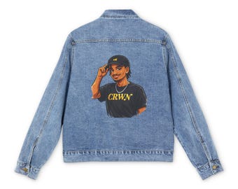 CRWN Cartoon Denim Jacket | Men's Denim Jacket