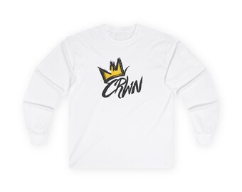 CRWN Logo Long Sleeve Tee | "I Don't O You Shhhh" phrase Back Design