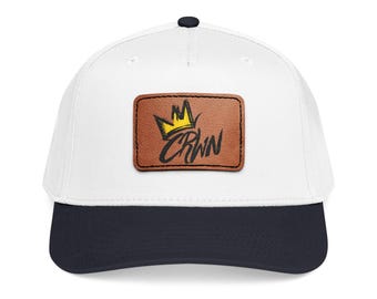 CRWN Graffiti Leather Patch Baseball Cap | Mid Profile Hat