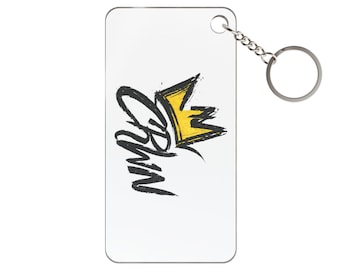 Single-Sided Printed CRWN logo Keychain Charm