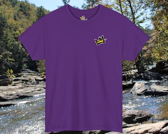 CRWN Crown LOGO Embroidery Tee | White T-Shirt, Minimal Chest Logo