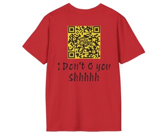 CRWN logo w/QR code Graffiti T-Shirt | Back QR Code with I Dont O You Shhhhh phrase