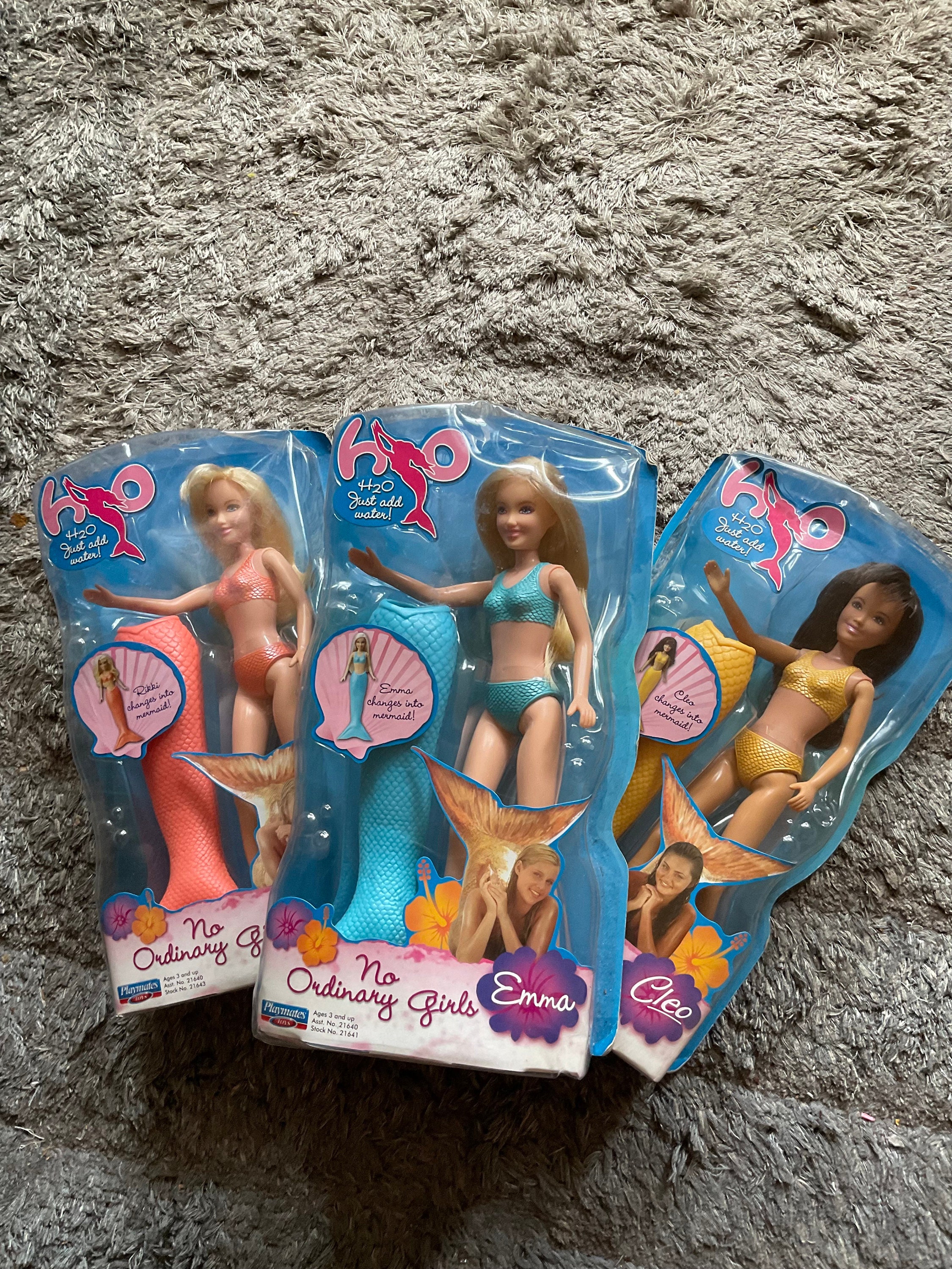 Playmates H2O Just Add Water Mako Mermaid Rikki Barbie Doll Figure Ariel  Siren