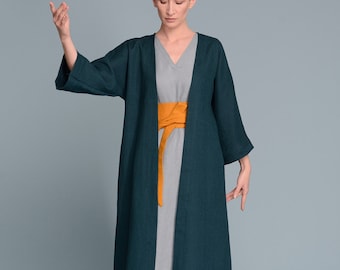 Long Linen Kimono Jacket VARAU