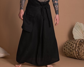 Black Men's Skirt With Pocket TOKIO