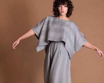 Linen Crop Top DION | Lagenlook Women's Clothes