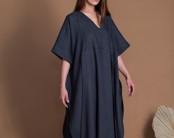 Oversize Linen Caftan Dress VERA | Perfect Lunge Dress Or Beach Wear