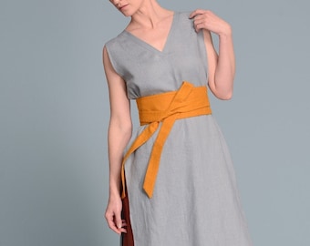 Linen Obi Belt MARU