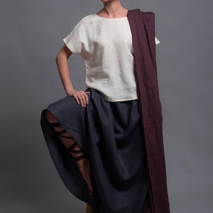 Floor Length Linen Skirt