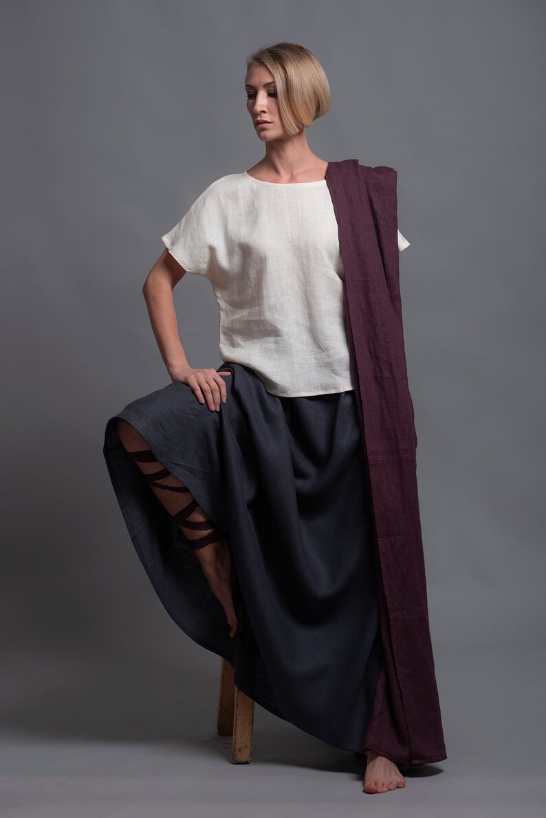 Floor Length Linen Skirt