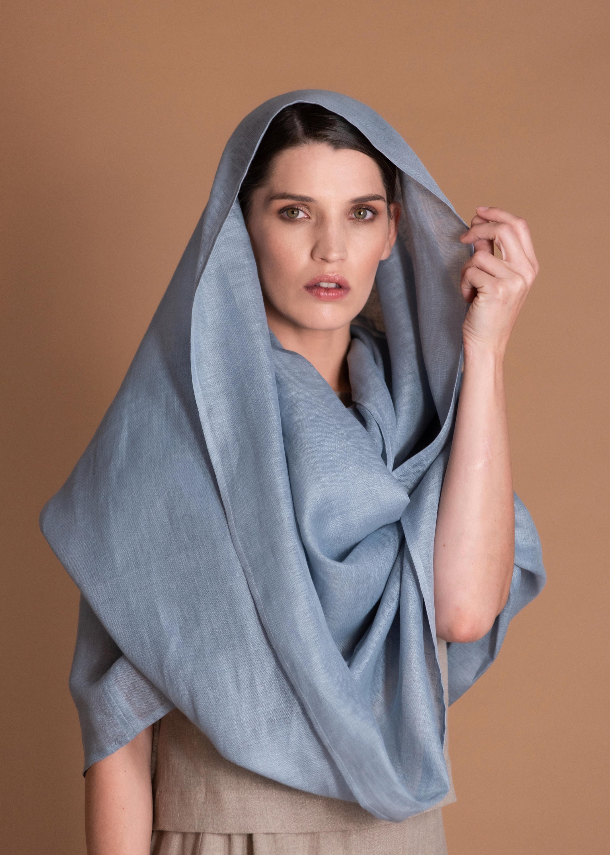 Gauze Linen Loop Tube Scarf