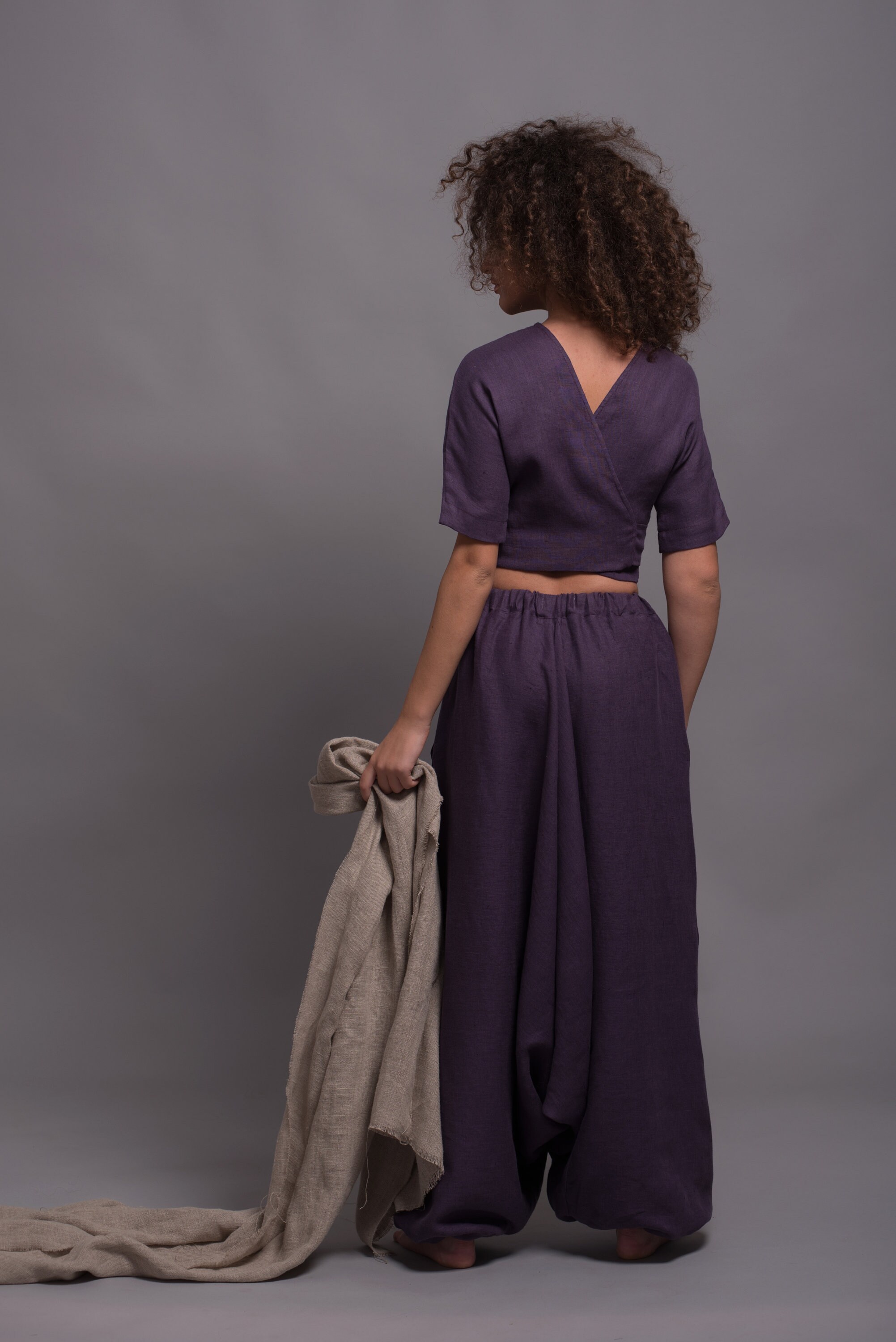 DANCE Linen Wrap Choli Top Natural Linen Summer Crop Tie Top Etsy