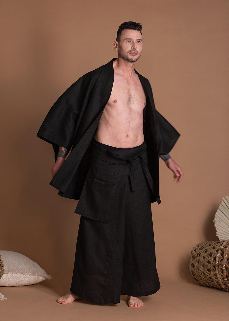 Black Men's Skirt With Pocket TOKIO image 8