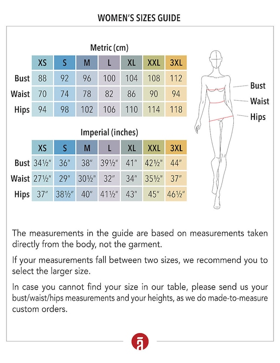 thirties bust waist hip measurements