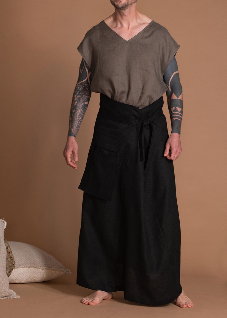 Lightweight Linen Tank Top YATIR Men's Sleeveless Shirt image 5