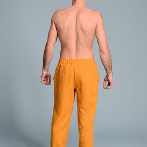 handmade mens linen pants loose fit style