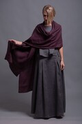 Linen Shawl Wrap, Unisex - Wide and Extra Long Flax Scarf - for Men and Women, Soft washed linen eco wraps, rustic wedding bohemian scarf product logo