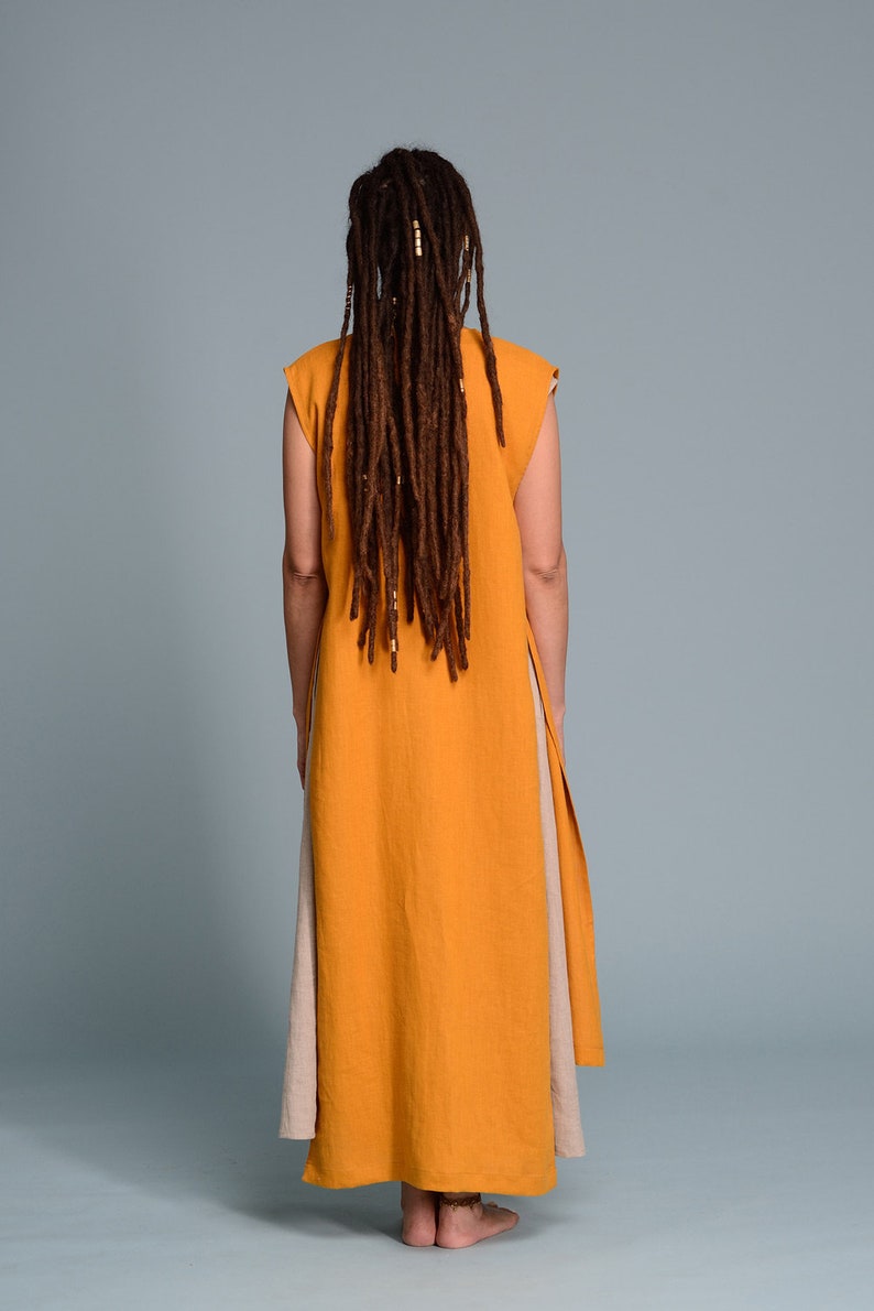 Long Linen Vest INNA image 5