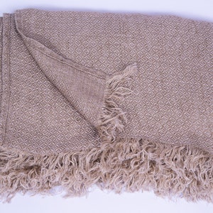 Puur linnen omslagdoek Brede lange vlasworp Vrouwen zomer Boho strand sjaal Linnen strandomslagdoek Zacht stonewashed linnen Rustieke sjaal afbeelding 8