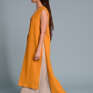 Long Linen Vest INNA image 4